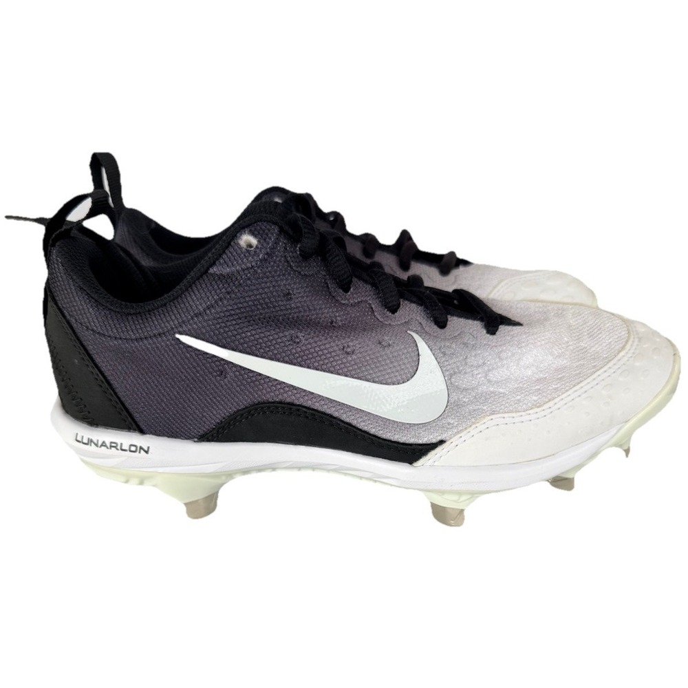 Nike Lunarlon Women Softball Cleats Black White 856492 012 size 5.5